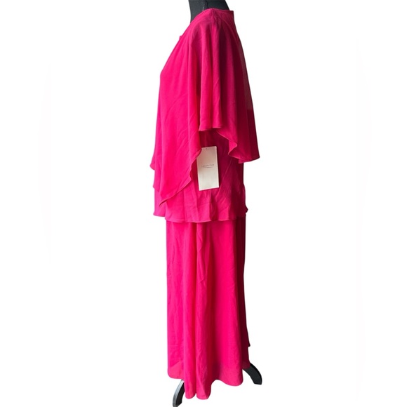 Coldwater Creek Flowy Raspberry skirt and shirt coordinated set NWT 18W - Picture 2 of 7